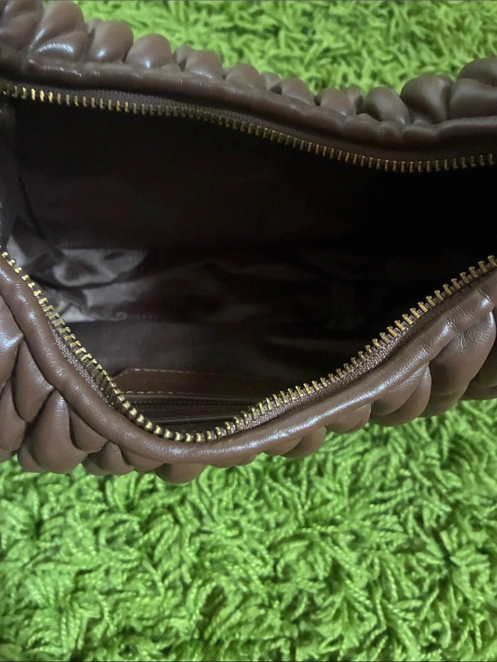 Melie Biiano Quilted Hobo Bag in Brown